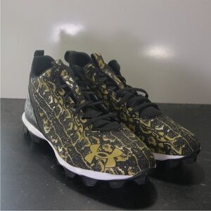 Under Armour Black and Gold Cleats
